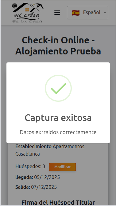 Finalización del proceso de escaneado inteligente