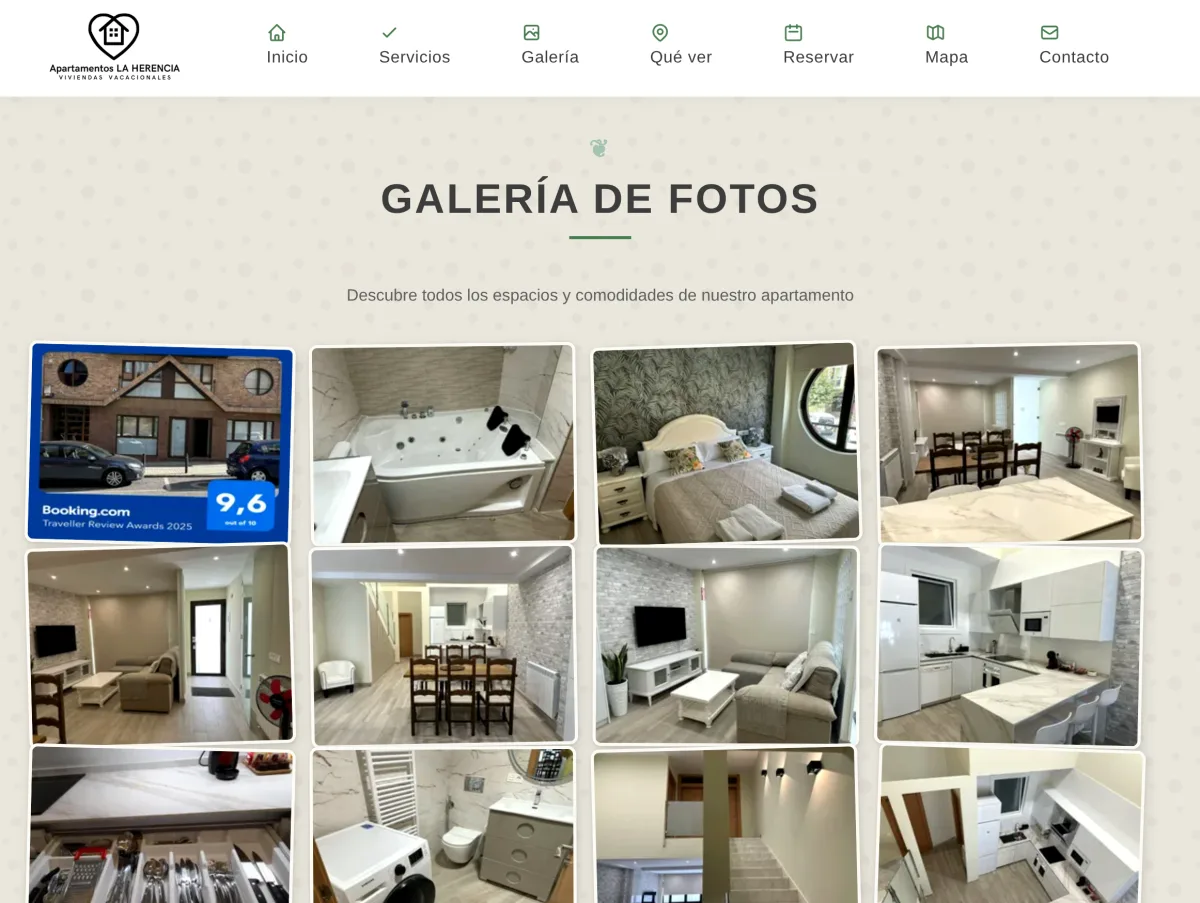 Panel de configuración avanzado para personalizar la web de alojamientos